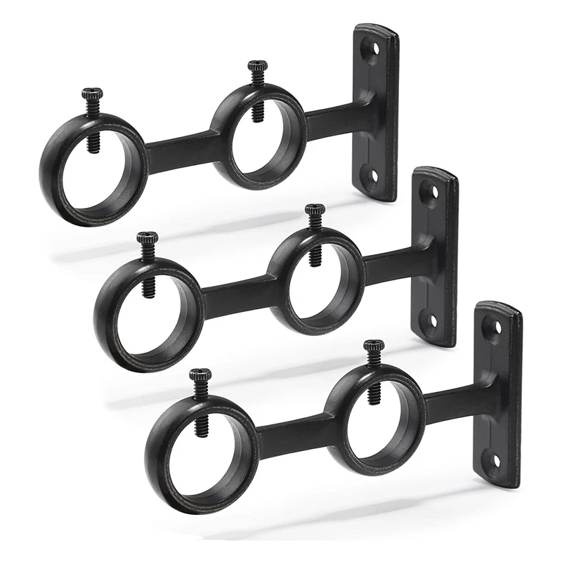 New-Curtain Rod Bracket, 3Pcs Double Curtain Rod Holder, Double Rod Brackets Hooks For Living Room Bedroom Curtain Rods
New-Curtain Rod Bracket, 3Pcs Double Curtain Rod Holder, Double Rod Brackets Hooks For Living Room Bedroom Curtain Rods