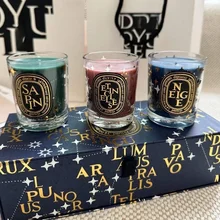 2023 70g x3 Scented Candles Christmas Limited Gift Box Set Wedding Companion Gift Fragrance Glass Candles Cup Christmas Gift