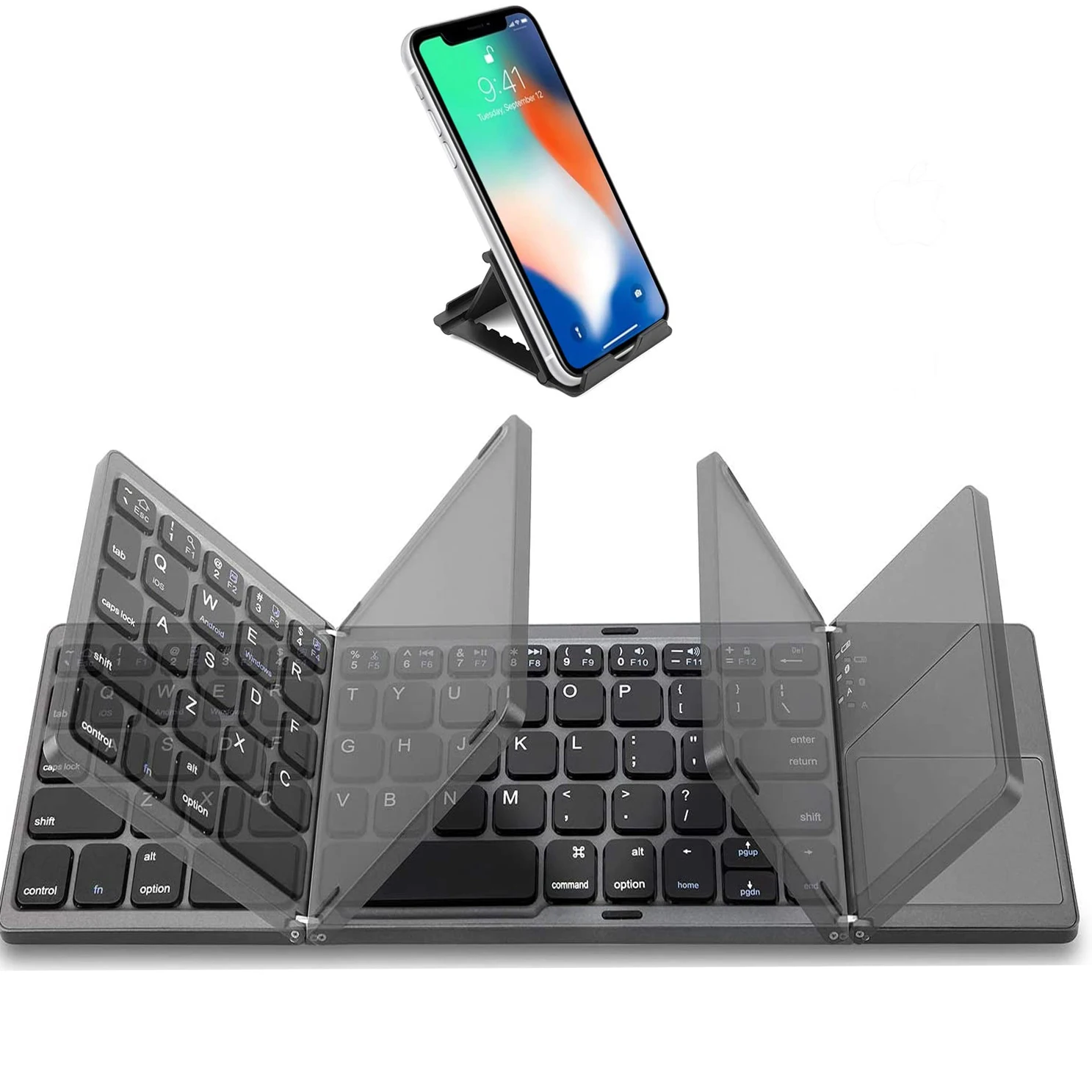 Foldable Bluetooth Keyboard Rechargable Portable Mini USB Wired Keyboard withTouchpad Mouse for Android PC Tablet
Foldable Bluetooth Keyboard Rechargable Portable Mini USB Wired Keyboard withTouchpad Mouse for Android PC Tablet