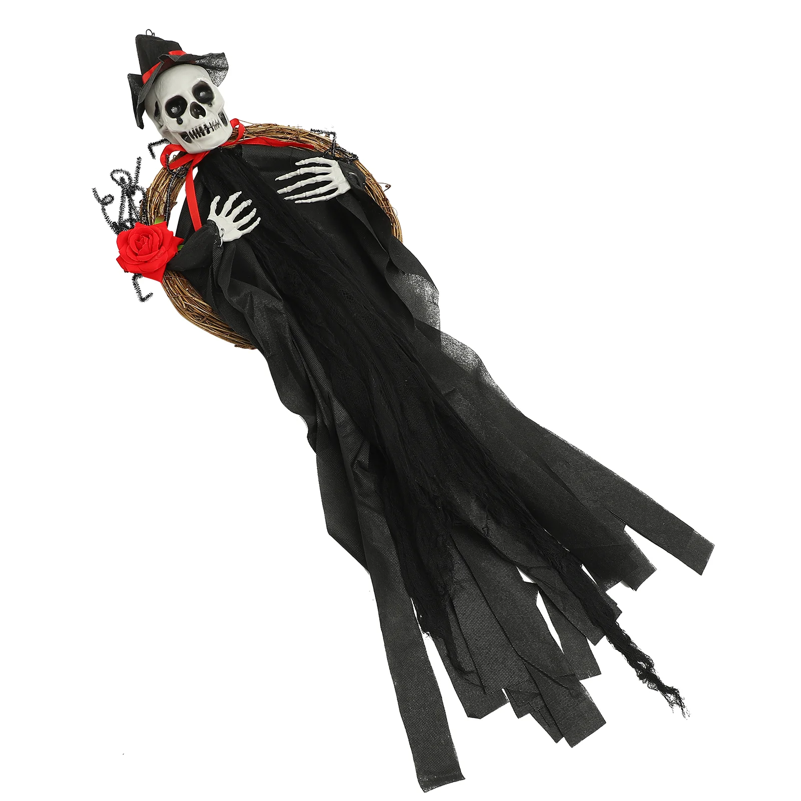 Decorative Outdoor Vine Wreath Halloween Ornament Autumn White Plastic Front Ghost Hanging 
Decorative Outdoor Vine Wreath Halloween Ornament Autumn White Plastic Front Ghost Hanging