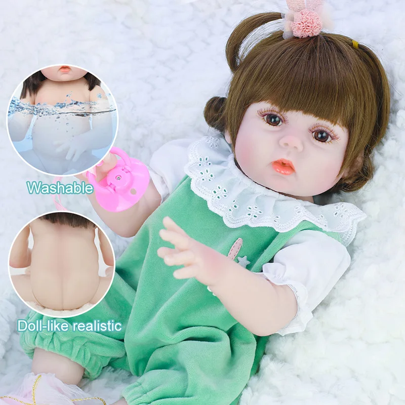 Rebirth Doll 53cm Whole Body Soft Enamel Doll Dressing Simulation Baby Doll Toy DIY Dressing Comfort Toy 
Rebirth Doll 53cm Whole Body Soft Enamel Doll Dressing Simulation Baby Doll Toy DIY Dressing Comfort Toy