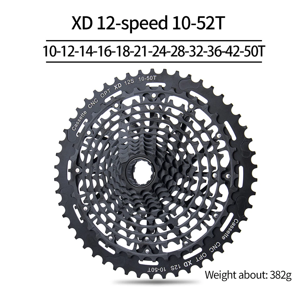 Mountain Bike Flywheel XD12 Speed 10-50 52T Integrated Cassette Shift For Shimano Ultra-light One-piece Cassette Variable Speed
Mountain Bike Flywheel XD12 Speed 10-50 52T Integrated Cassette Shift For Shimano Ultra-light One-piece Cassette Variable Speed