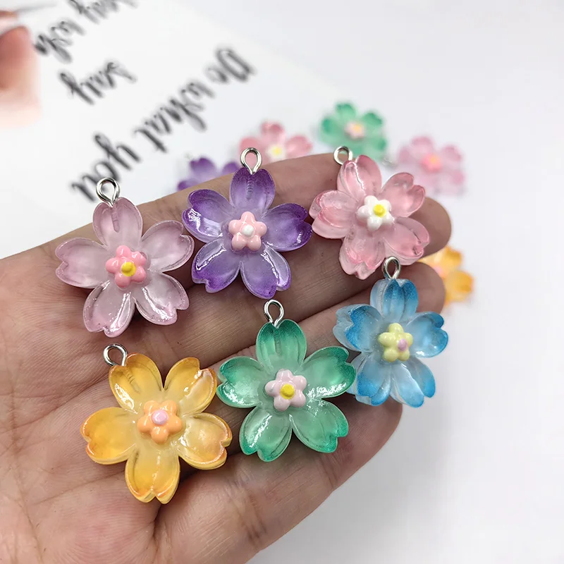 10pcs Flowers Charms for Jewelry Making Lovely Luminous Japan Cherry Blossom Pendants Flat back Diy Earring Keychain Finding
10pcs Flowers Charms for Jewelry Making Lovely Luminous Japan Cherry Blossom Pendants Flat back Diy Earring Keychain Finding