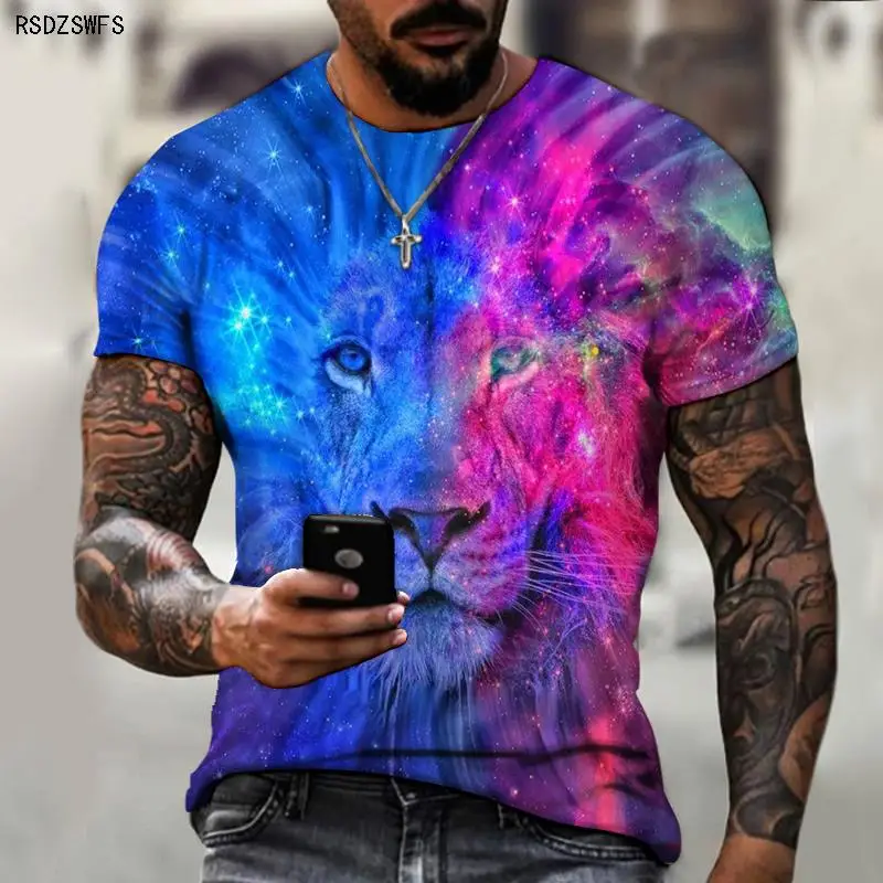 Lion Tiger Elk 3D Art Printing Animal Series Men's Summer Short Sleeve Oversized T-shirt 5XL o-neck Casual Street Harajuku
Lion Tiger Elk 3D Art Printing Animal Series Men's Summer Short Sleeve Oversized T-shirt 5XL o-neck Casual Street Harajuku