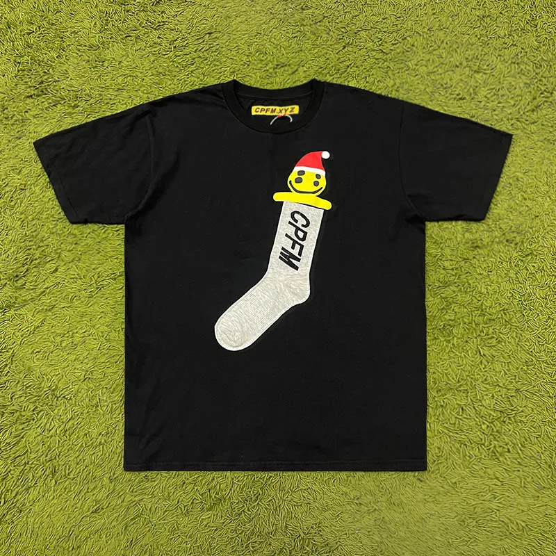 Top Quality CPFM,.XYZ Logo Cartoon Smiley T-shirt Sock Letter Print Casual T-shirts Streetwear Top Woman Clothes Men's Clothing
Top Quality CPFM,.XYZ Logo Cartoon Smiley T-shirt Sock Letter Print Casual T-shirts Streetwear Top Woman Clothes Men's Clothing