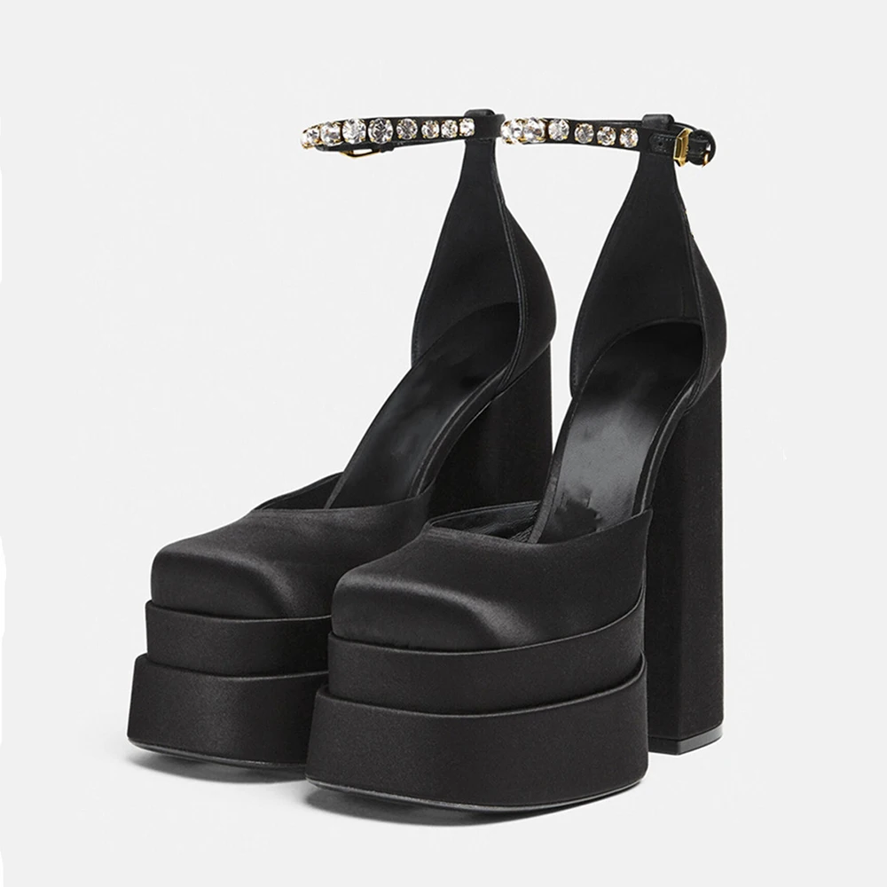 2022 Women Sandals Summer Sexy Thick High Heels New Fashion Patform Black Dress Crystal Party Wedding Shoes Woman Pumps 2022
2022 Women Sandals Summer Sexy Thick High Heels New Fashion Patform Black Dress Crystal Party Wedding Shoes Woman Pumps 2022