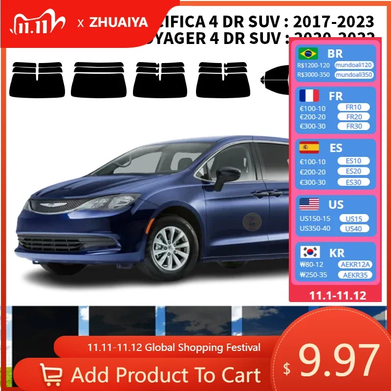 Нанокерамическая Автомобильная УФ-пленка Precut для окон, автомобильная пленка для окон CHRYSLER VOYAGER 4 DR SUV 2020-2022
Нанокерамическая Автомобильная УФ-пленка Precut для окон, автомобильная пленка для окон CHRYSLER VOYAGER 4 DR SUV 2020-2022