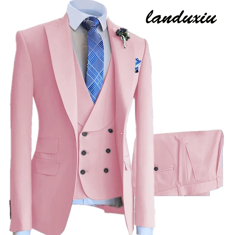 Landuxiu New Arrival Men Business Suit 3 Piece Red Double Breasted Meeting Party Wedding Formal Occasions Custom Wedding
Landuxiu New Arrival Men Business Suit 3 Piece Red Double Breasted Meeting Party Wedding Formal Occasions Custom Wedding