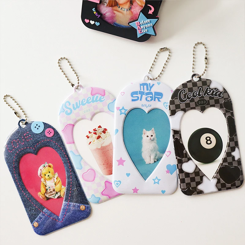 PVC Cartoon INS Photo Pocket Goo Card Holder Photocards Protector Key Ring Idol Photo Sleeves Photo Frame Keychain Bag Pendant
PVC Cartoon INS Photo Pocket Goo Card Holder Photocards Protector Key Ring Idol Photo Sleeves Photo Frame Keychain Bag Pendant