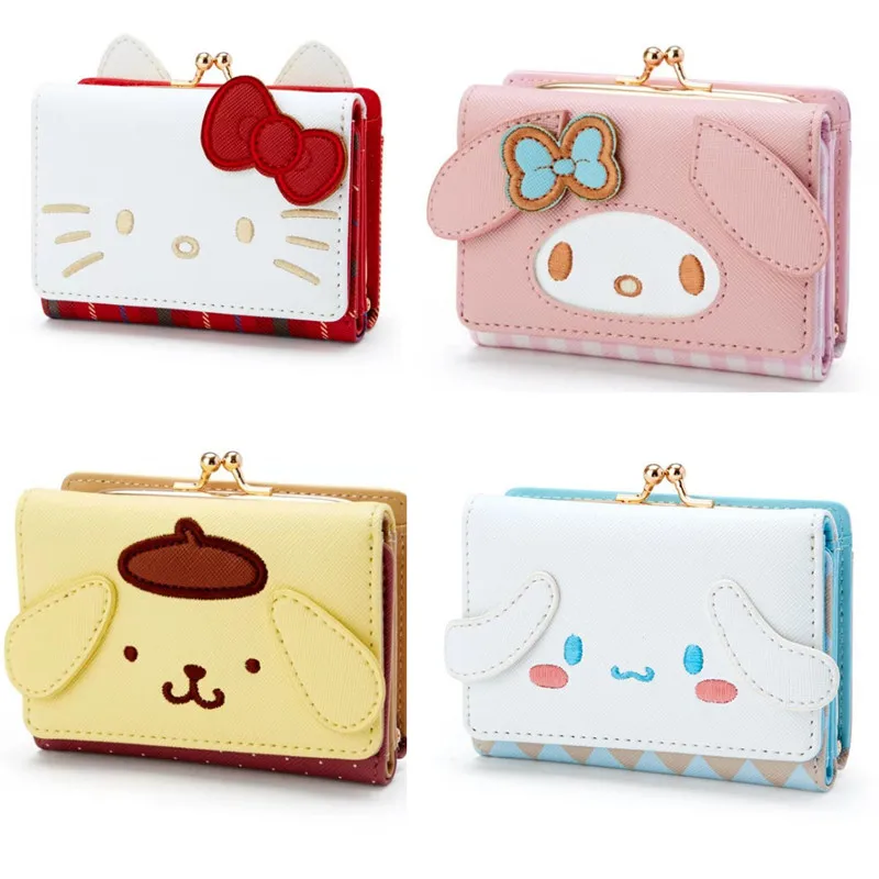 Sanriod аниме товары Cinnamoroll Kitty Mymelody Женский Повседневный укороченный 2 складной кошелек форма Молния Пряжка Чехол для карт кошелек
Sanriod аниме товары Cinnamoroll Kitty Mymelody Женский Повседневный укороченный 2 складной кошелек форма Молния Пряжка Чехол для карт кошелек