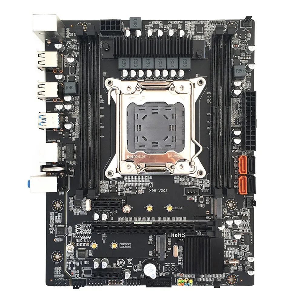 Материнская плата X99 для компьютера, системная плата с двумя слотами M.2 NVME, поддерживает процессор E5 DDR4 ECC SATA3.0 USB3.0
Материнская плата X99 для компьютера, системная плата с двумя слотами M.2 NVME, поддерживает процессор E5 DDR4 ECC SATA3.0 USB3.0