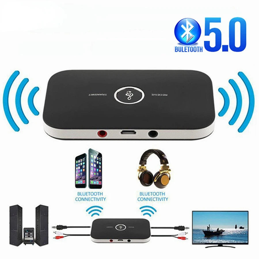 

Upgraded Bluetooth 5.0 Audio Transmitter Receiver RCA 3.5mm AUX Jack USB Dongle Music Wireless Adapter For Car PC TV Headphones