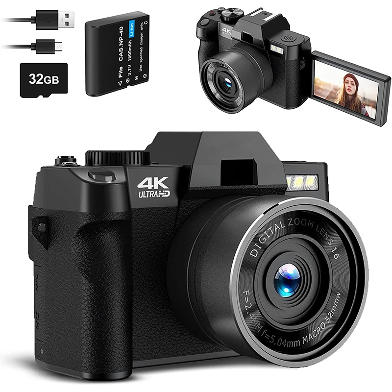 G-Anica Digital Camera for Photography and Video 4K 48MP Vlogging Camera for YouTube with 180° Flip Screen 16X Digital Zoom
G-Anica Digital Camera for Photography and Video 4K 48MP Vlogging Camera for YouTube with 180° Flip Screen 16X Digital Zoom