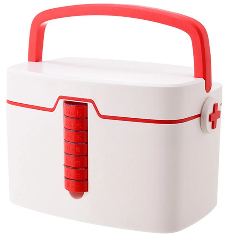 Portable First Aid Container Plastic Medicine Storage Box Large Capacity Family Emergency Kit Storage Organizer-Red
Portable First Aid Container Plastic Medicine Storage Box Large Capacity Family Emergency Kit Storage Organizer-Red