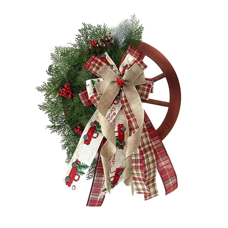 1 Piece Christmas Winter Wreath Door Pendant Farmhouse Carriage Wheel Christmas Pine Cone Wreath (40Cm)
1 Piece Christmas Winter Wreath Door Pendant Farmhouse Carriage Wheel Christmas Pine Cone Wreath (40Cm)