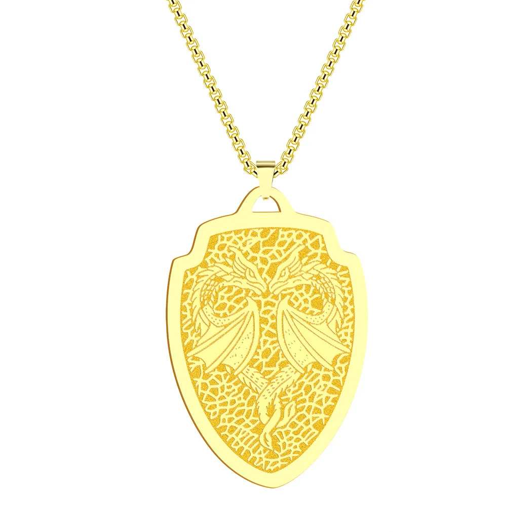 Mythology Twin Dragon Pendant Amulet Necklace For Men Women Religious Warrior Viking Dragon Medallion Charm Choker Collar
Mythology Twin Dragon Pendant Amulet Necklace For Men Women Religious Warrior Viking Dragon Medallion Charm Choker Collar