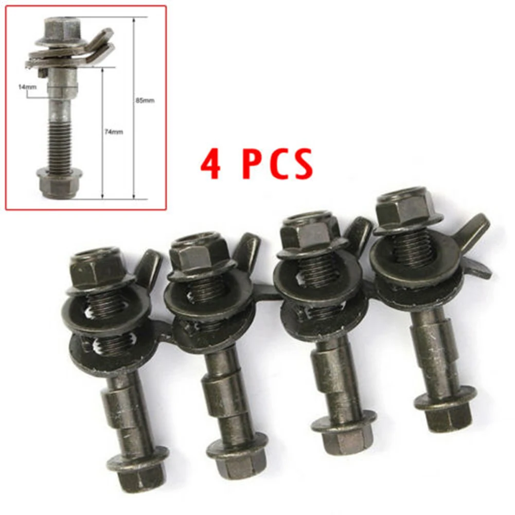 4 Pcs 14mm Steel Car Four Wheel Alignment Adjustable Camber Bolts 10.9 Intensity Suitable For Most Universal Car Tires
4 Pcs 14mm Steel Car Four Wheel Alignment Adjustable Camber Bolts 10.9 Intensity Suitable For Most Universal Car Tires