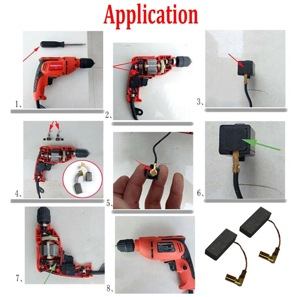10PCS Brushes 8 Different Sizes Carbon Brushes For Electric Motor Tool Repair General Purpose Motor Angle Grinder Electric Brush
10PCS Brushes 8 Different Sizes Carbon Brushes For Electric Motor Tool Repair General Purpose Motor Angle Grinder Electric Brush