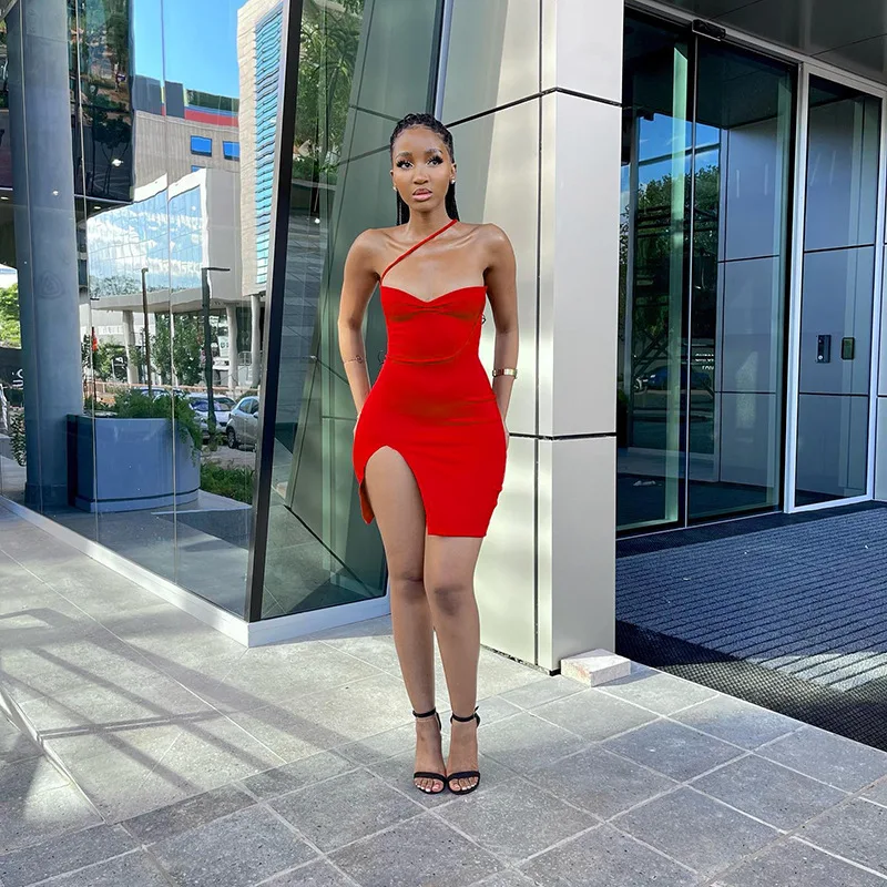 Women Sexy Dress Spaghetti Strap High Waist Sheath Club Dresses open split Short Summer Mini Sleeveless Vestidos Female
Women Sexy Dress Spaghetti Strap High Waist Sheath Club Dresses open split Short Summer Mini Sleeveless Vestidos Female