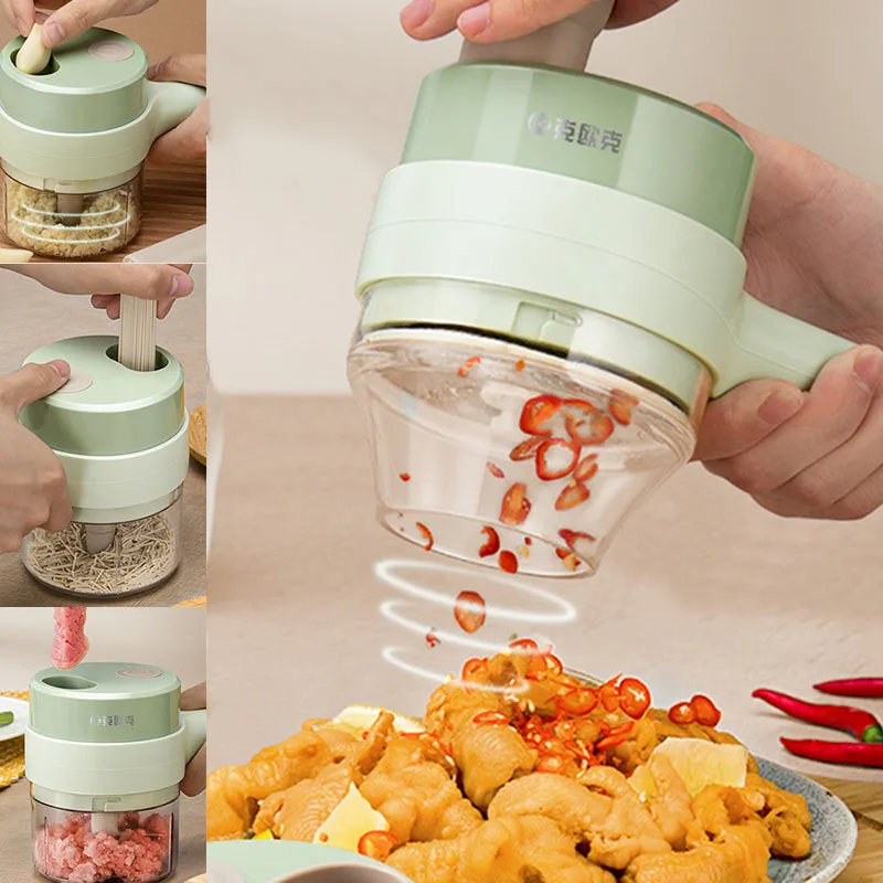 Multifunctional Handheld Electric Vegetable Cutter Set Wireless Electric Garlic Press Hammer Smashing Garlic Mixer Chopper Slice
Multifunctional Handheld Electric Vegetable Cutter Set Wireless Electric Garlic Press Hammer Smashing Garlic Mixer Chopper Slice