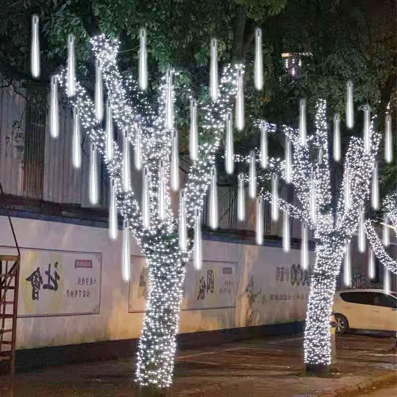 8 Tubes Outdoor LED Meteor Shower Lights Fairy String Light Waterproof for Christmas Party Garden Holiday Decorations Navidad
8 Tubes Outdoor LED Meteor Shower Lights Fairy String Light Waterproof for Christmas Party Garden Holiday Decorations Navidad