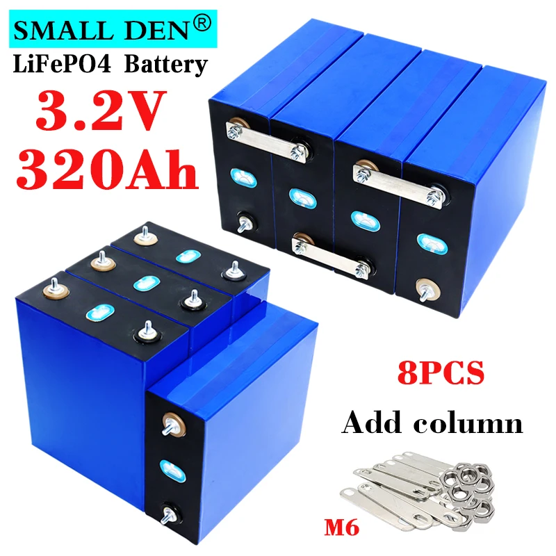 8PCS NEW 3.2V 320Ah Lifepo4 battery High power rechargeable cells DIY 12v 24v Electric car EV RV solar energy storage Tax Free
8PCS NEW 3.2V 320Ah Lifepo4 battery High power rechargeable cells DIY 12v 24v Electric car EV RV solar energy storage Tax Free