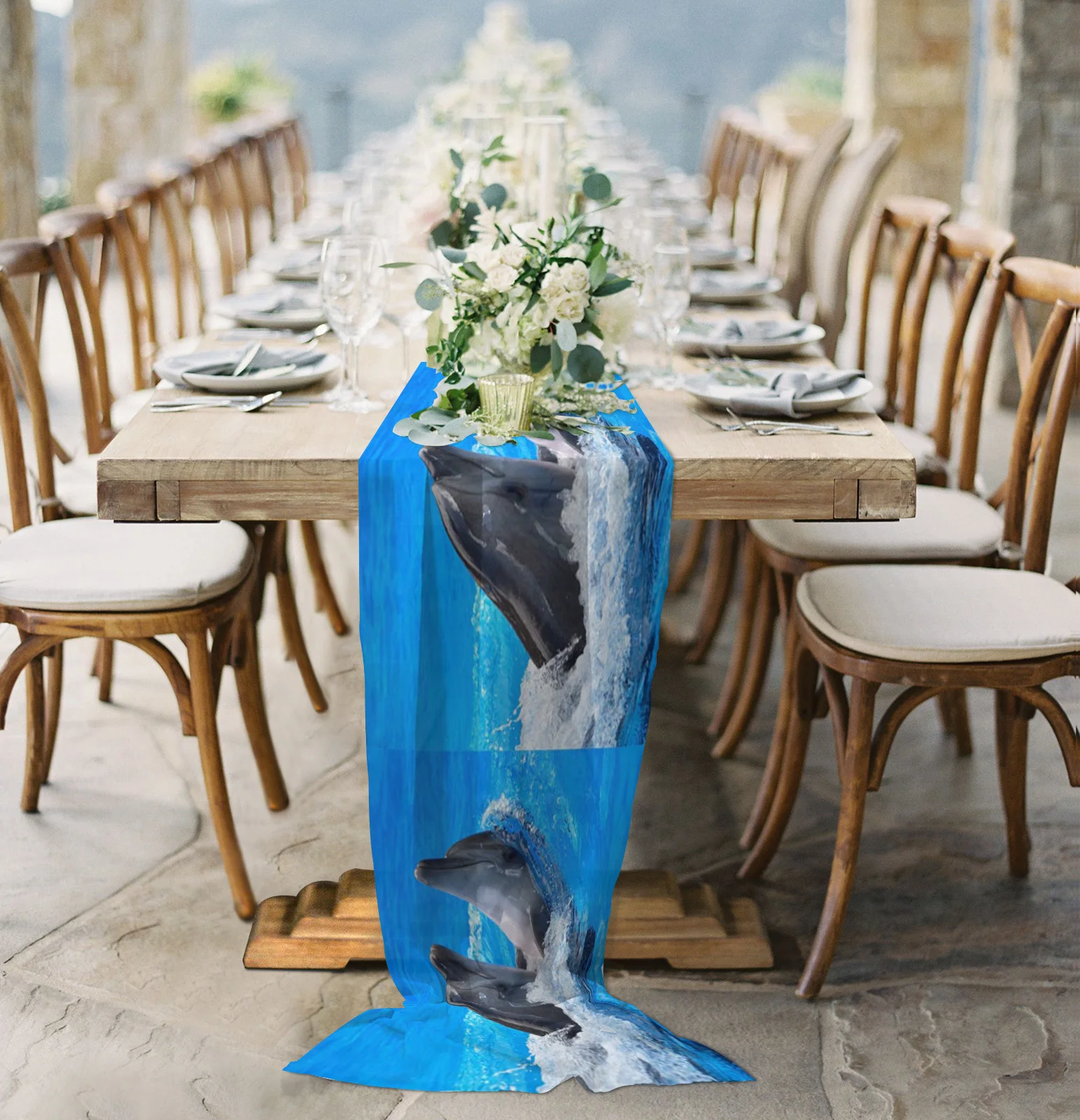 Animal Dolphin Table Runner Sheer Chiffon Luxury Boho Wedding Party Birthday Gauze Tablecloth 
Animal Dolphin Table Runner Sheer Chiffon Luxury Boho Wedding Party Birthday Gauze Tablecloth