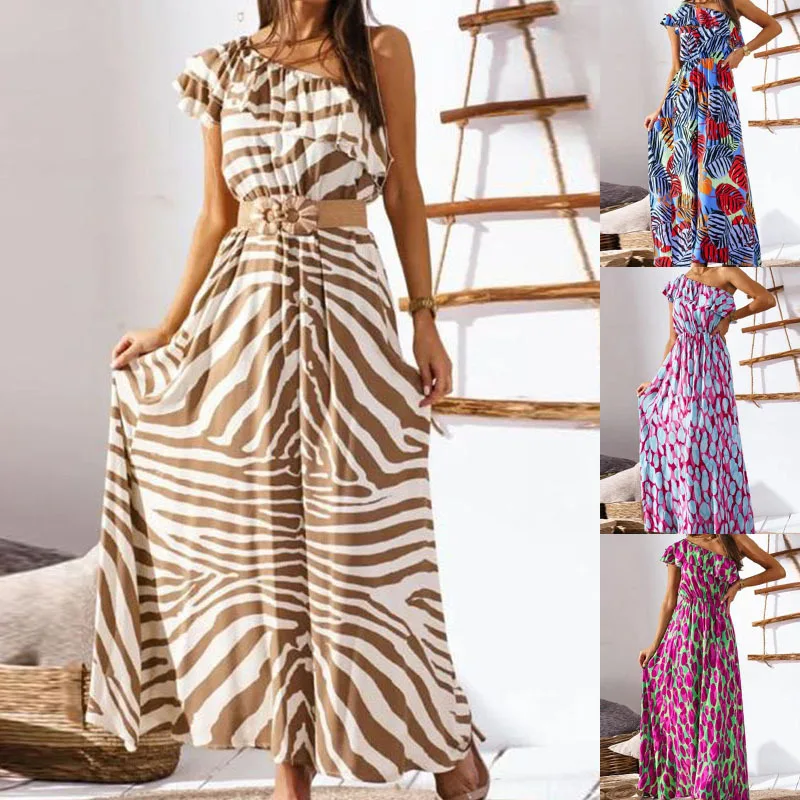 Women's Clothing 2022 Summer New Elegant Style Printed Short Sleeve Commuter High Waist Dress for Women Long Maxi Dress
Women's Clothing 2022 Summer New Elegant Style Printed Short Sleeve Commuter High Waist Dress for Women Long Maxi Dress