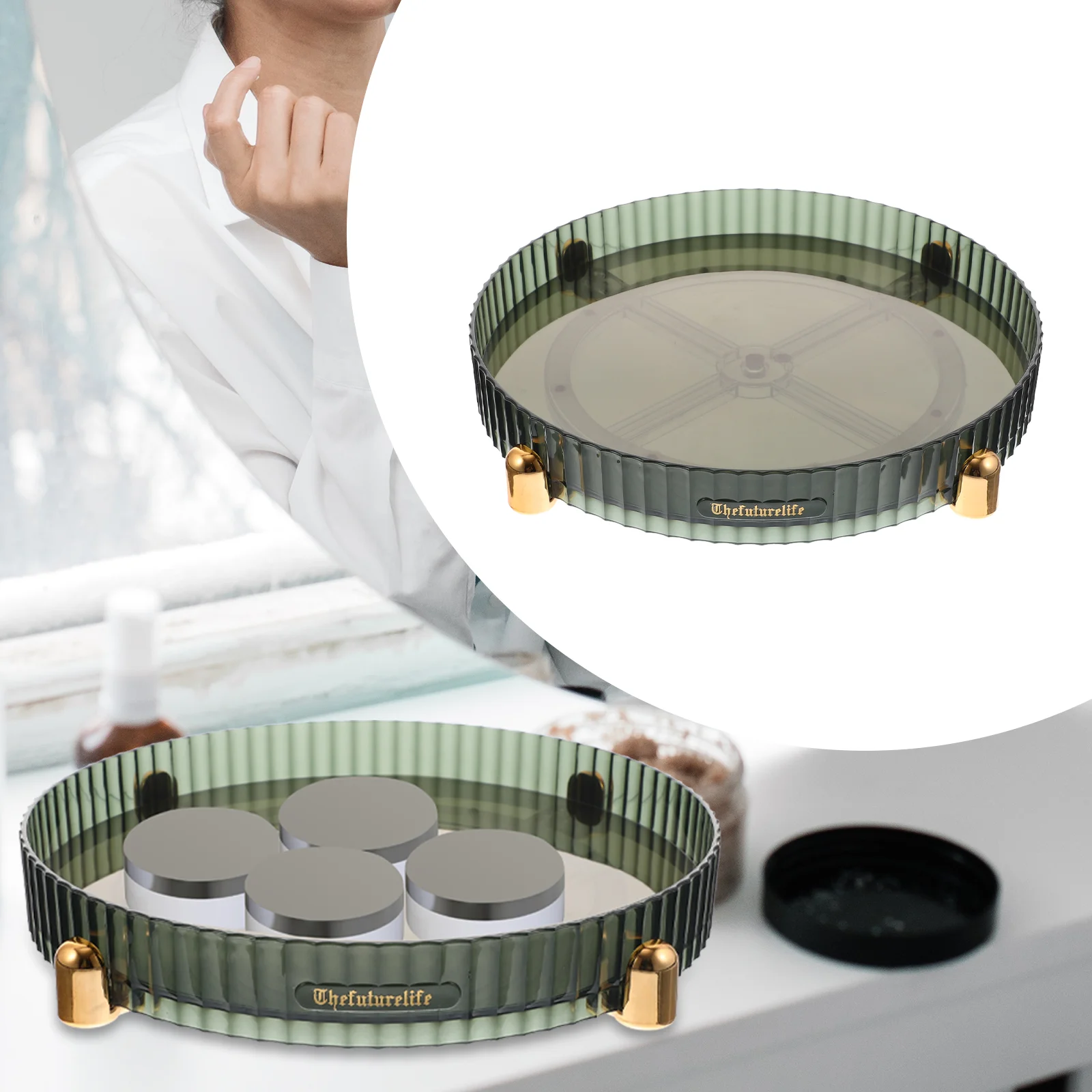 Organizer Tray Rack Rotatingshower Holder Kitchen Bathroom Storage Shelfvanity Countertop Turntable Dresserdesktop Round Basket
Organizer Tray Rack Rotatingshower Holder Kitchen Bathroom Storage Shelfvanity Countertop Turntable Dresserdesktop Round Basket