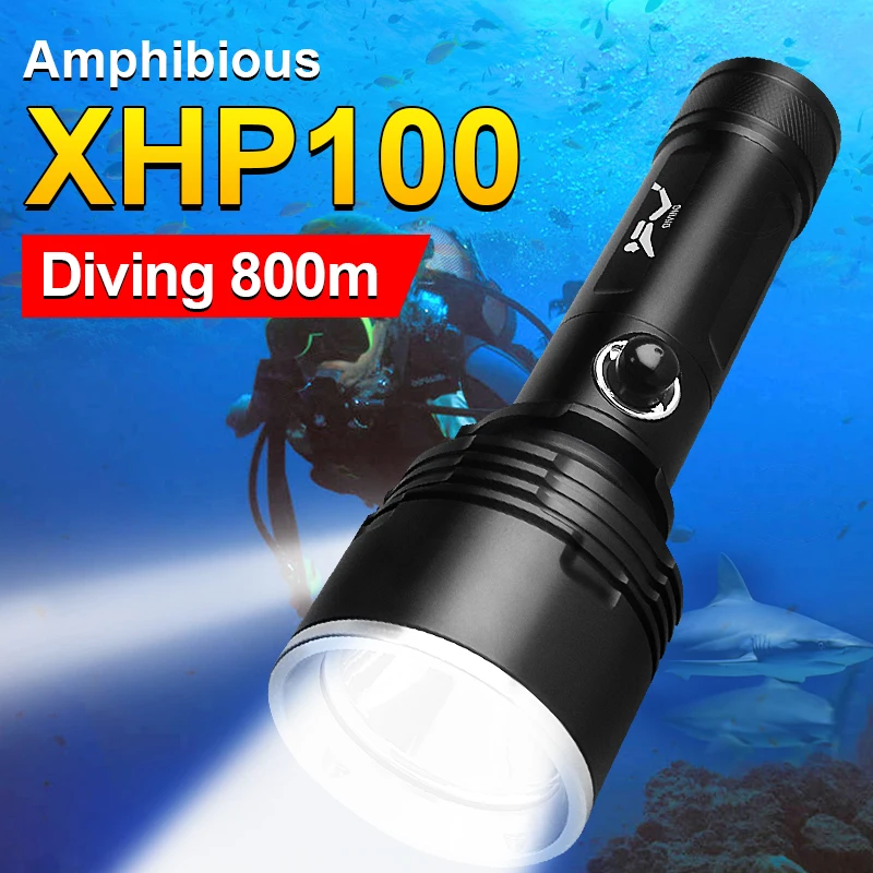 Super Bright Diving Flashlight Torch 18650 IPX8 Waterproof Powerful Professional Scuba Diving Light XHP100 Underwater Dive Lamp
Super Bright Diving Flashlight Torch 18650 IPX8 Waterproof Powerful Professional Scuba Diving Light XHP100 Underwater Dive Lamp
