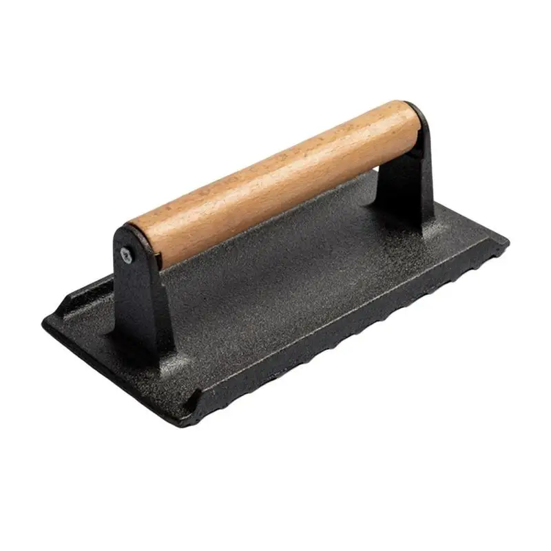Wooden Cast Heavy Flat Iron Steak High Quality Weighted Cooking Grill Press Heavy Weight Grill Press Commercial Grade Burger
Wooden Cast Heavy Flat Iron Steak High Quality Weighted Cooking Grill Press Heavy Weight Grill Press Commercial Grade Burger