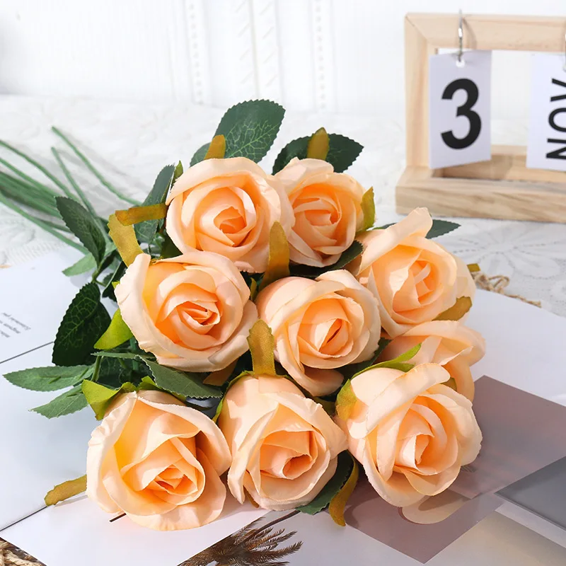 Simulated single rose living room dining table decoration artificial flower ornaments wedding decoration
Simulated single rose living room dining table decoration artificial flower ornaments wedding decoration