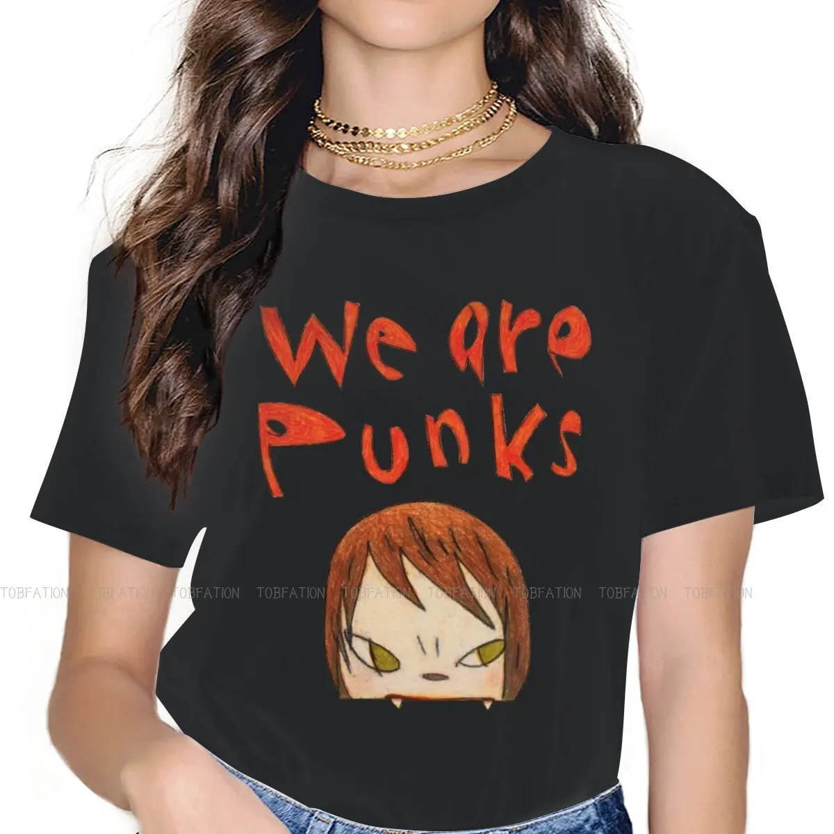 We Are Punks Women Clothes Yoshitomo Nara Japanese Artist Plus Size T-shirt Harajuku Vintage Female Blusas
We Are Punks Women Clothes Yoshitomo Nara Japanese Artist Plus Size T-shirt Harajuku Vintage Female Blusas