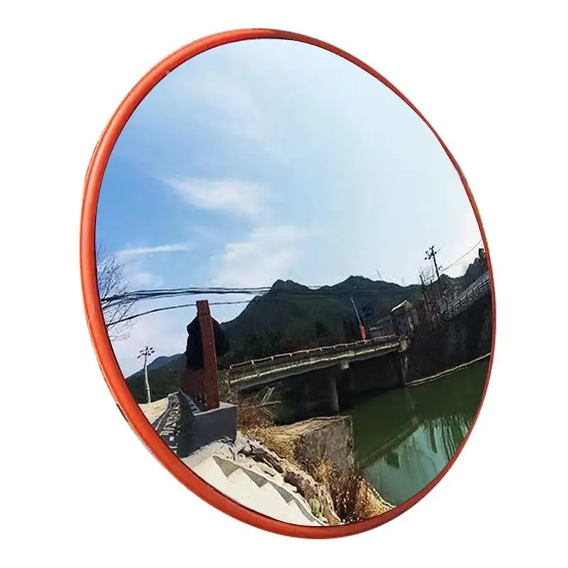 

Round 130 Degrees Wide Angle Security Curved Convex Road Mirror 30cm Traffic Road Mirror Security Fixing Bracket Mirror