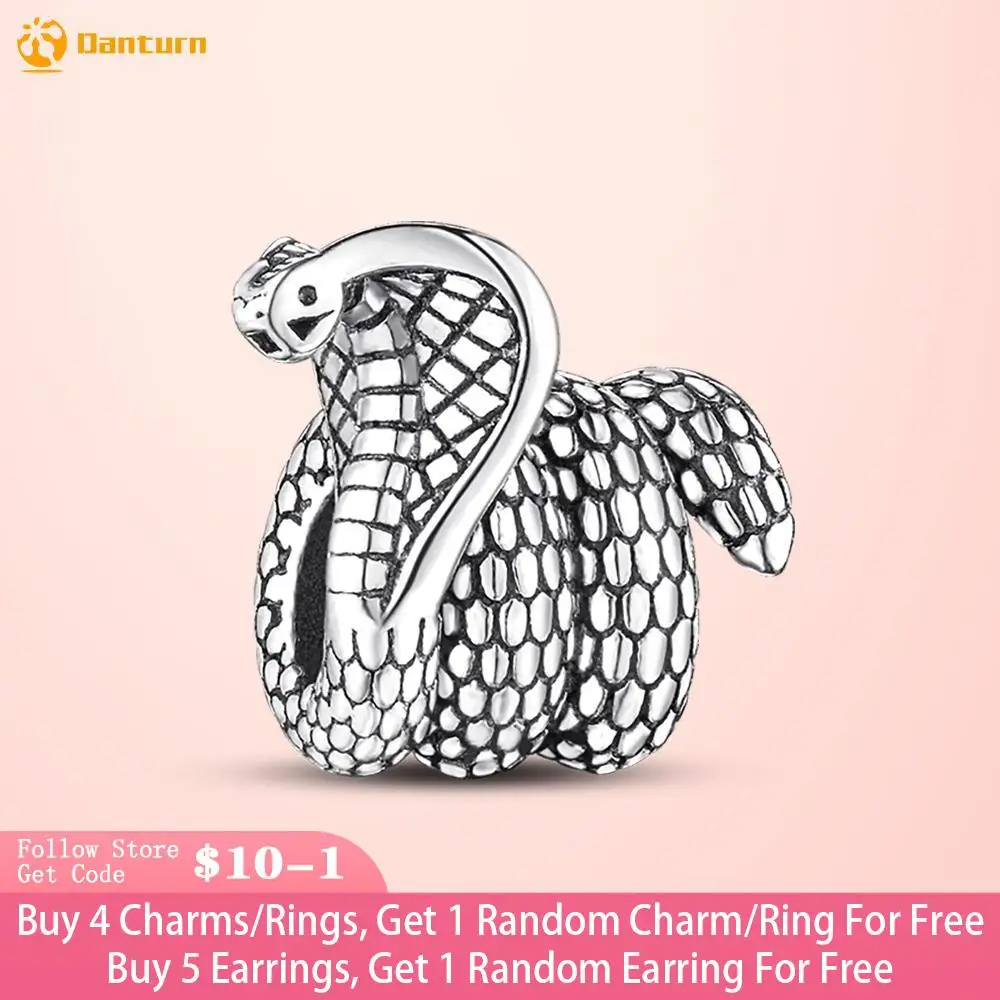 Danturn 925 Sterling Silver Beads Cobra Charm fit Original Pandora Bracelets Fashion Fine Jewelry Gift
Danturn 925 Sterling Silver Beads Cobra Charm fit Original Pandora Bracelets Fashion Fine Jewelry Gift