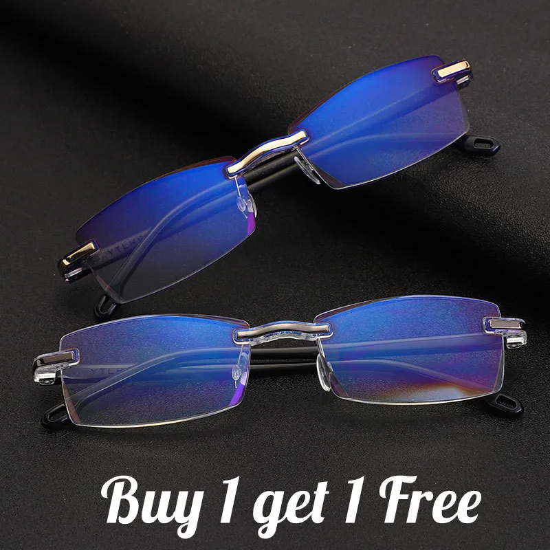 Classic Rimless Reading Glasses Vintage Men Women Anti Blue Light Eyewear Far Sight Prescription Eyeglasses Buy 1 Get 1 Free
Classic Rimless Reading Glasses Vintage Men Women Anti Blue Light Eyewear Far Sight Prescription Eyeglasses Buy 1 Get 1 Free