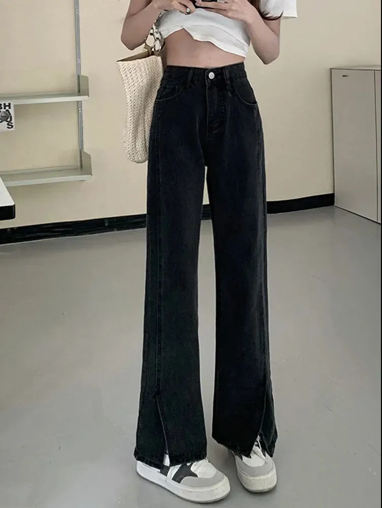 Women's Black Jeans Women's new Fall 2022 pants trend brand slim, high waisted, wide leg pants, loose straight leg, slit pants
Women's Black Jeans Women's new Fall 2022 pants trend brand slim, high waisted, wide leg pants, loose straight leg, slit pants