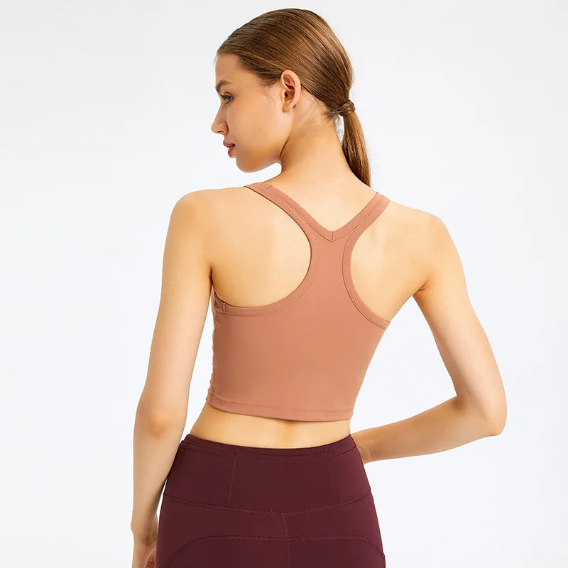 Solid Color U Shape Women Sport Tank Breathable Sweat-wicking Soft Yoga Fitness Bra Crop Top Vest Shock-proof Gym With Chest Pad
Solid Color U Shape Women Sport Tank Breathable Sweat-wicking Soft Yoga Fitness Bra Crop Top Vest Shock-proof Gym With Chest Pad