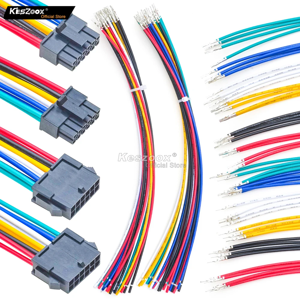 Keszoox MX 3.0MM 2x6 Pin Male Female Connector Socket Kit Total 1 Set with 24Pcs 210MM 20AWG Pre-Crimped Cables Wire 12 Pole
Keszoox MX 3.0MM 2x6 Pin Male Female Connector Socket Kit Total 1 Set with 24Pcs 210MM 20AWG Pre-Crimped Cables Wire 12 Pole