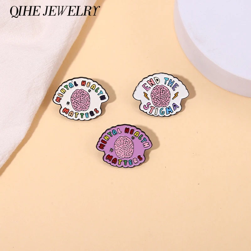 Punk Heart Brain Enamel Pins End The Stigma Custom Metal Brooches Backpack Accessories Badges Gift for Friend Free Shipping 
Punk Heart Brain Enamel Pins End The Stigma Custom Metal Brooches Backpack Accessories Badges Gift for Friend Free Shipping