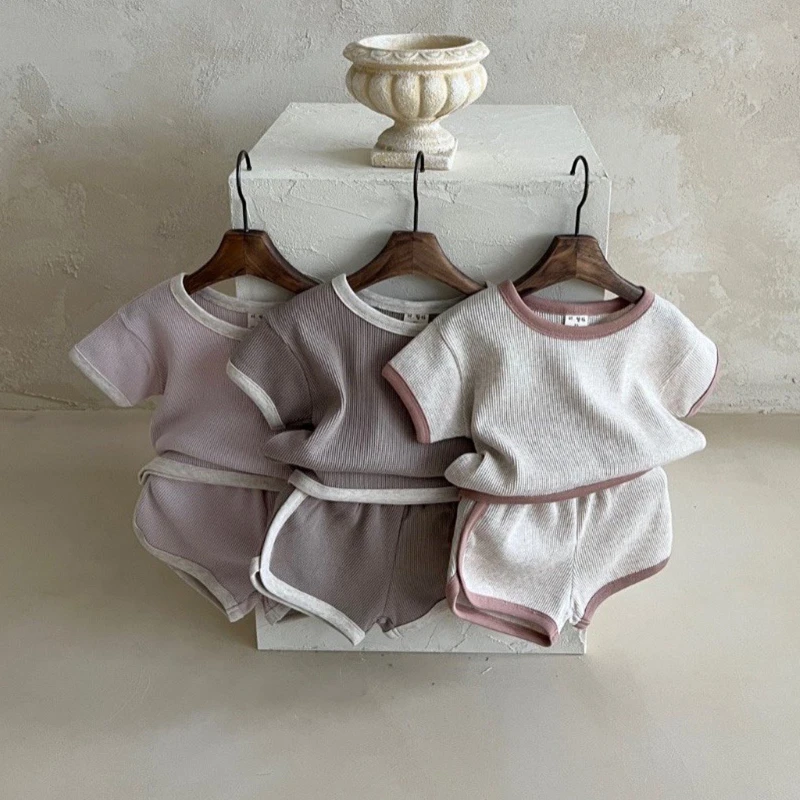 Toddler Baby Girl Knitted Clothing Sets Summer Casual Patchwork Short Sleeve Shorts Home Wear Suit for Boy Cotton Kids Clothes
Toddler Baby Girl Knitted Clothing Sets Summer Casual Patchwork Short Sleeve Shorts Home Wear Suit for Boy Cotton Kids Clothes