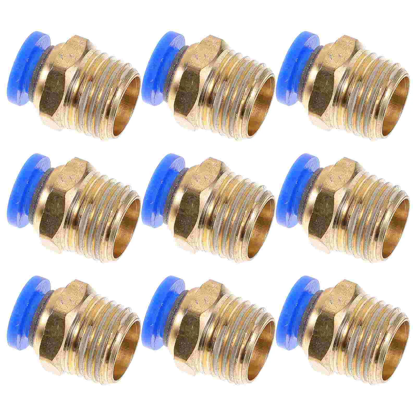 10 Pcs Pneumatic Quick Push-in Fittings Threaded Straight Hose Barb Crimp Pipe Plastic Copper Air Connectors
10 Pcs Pneumatic Quick Push-in Fittings Threaded Straight Hose Barb Crimp Pipe Plastic Copper Air Connectors