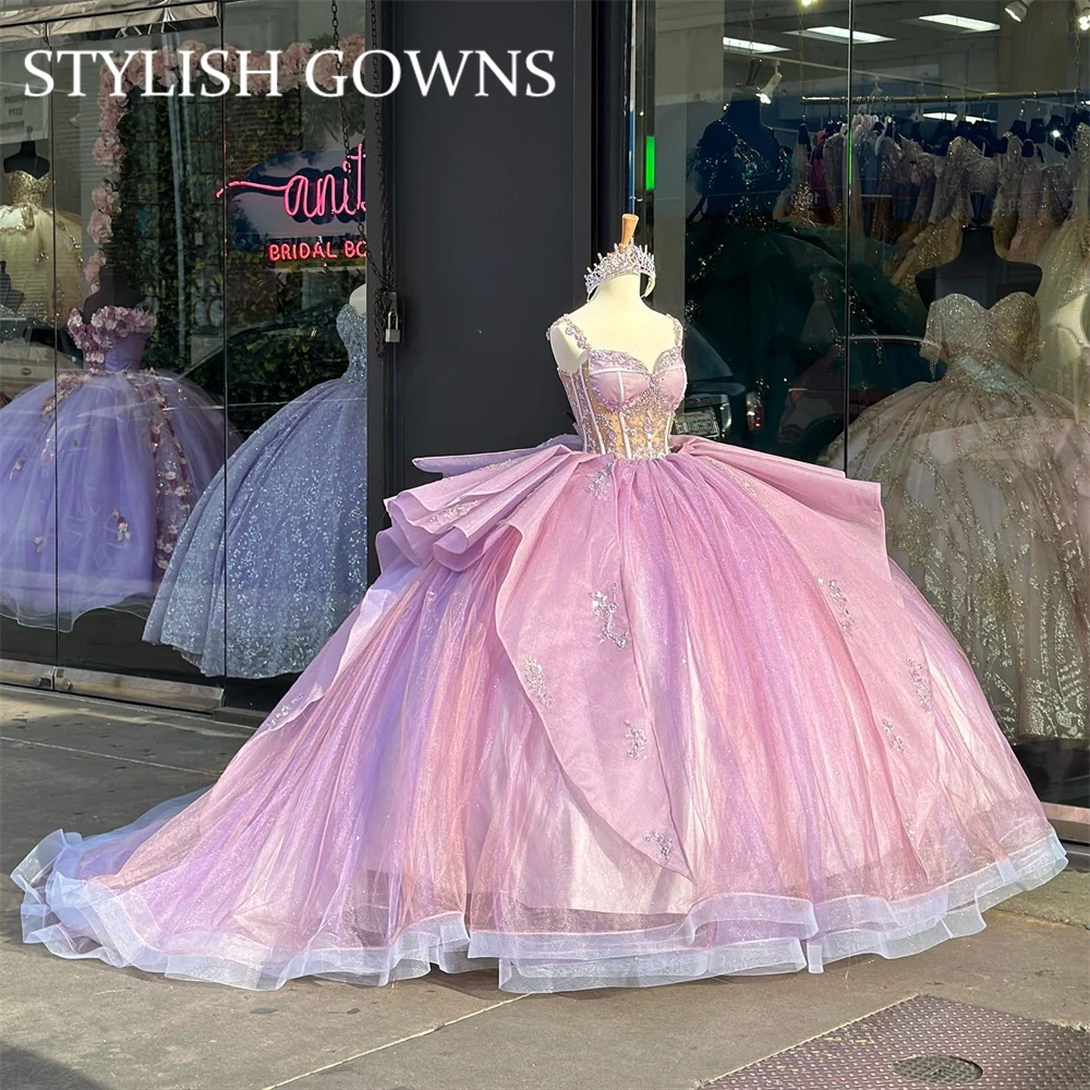 Princess Pink Sweetheart Ball Gown Quinceanera Dresses Beaded Celebrity Party Gowns Appliques Lace Up Back Ruffles Graduation
Princess Pink Sweetheart Ball Gown Quinceanera Dresses Beaded Celebrity Party Gowns Appliques Lace Up Back Ruffles Graduation