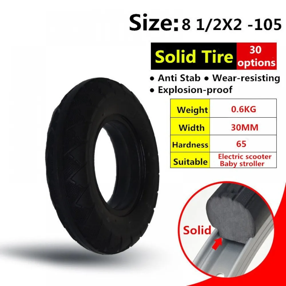 8 1/2X2 Electric Scooter Tire Vacuum Solid Tyres for 8 1/2*2 Electric Skateboard and Baby Stroller 8.5 X 2 Scooter Tire
8 1/2X2 Electric Scooter Tire Vacuum Solid Tyres for 8 1/2*2 Electric Skateboard and Baby Stroller 8.5 X 2 Scooter Tire