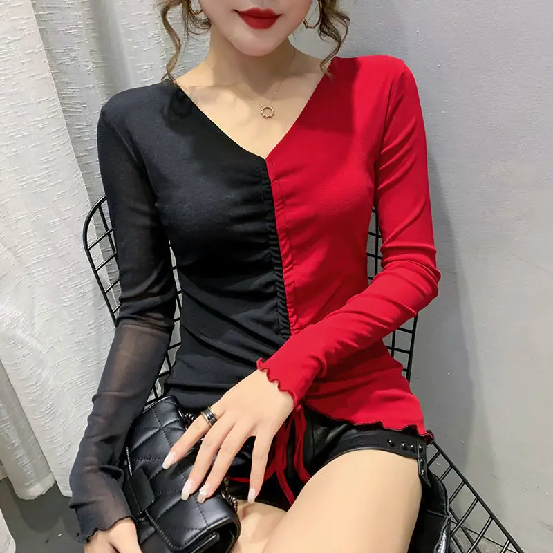 Irregular Long Sleeve Blouse Women Loose Women Autumn T Shirt Long Sleeve Mesh Fashion Tops Stand Collar Korean Shirt A514
Irregular Long Sleeve Blouse Women Loose Women Autumn T Shirt Long Sleeve Mesh Fashion Tops Stand Collar Korean Shirt A514