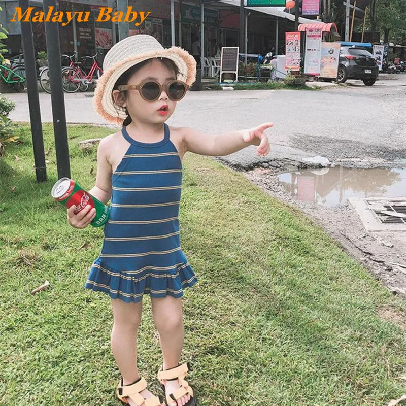 MALAYU BABY Sweet Girls Princess Dress Summer New Fashion Child Striped Ruffled Suspenders Vest Dresses 1-5 Years Kids Costume
MALAYU BABY Sweet Girls Princess Dress Summer New Fashion Child Striped Ruffled Suspenders Vest Dresses 1-5 Years Kids Costume