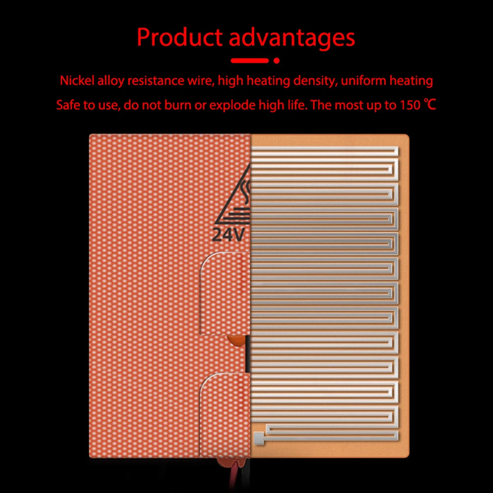 Durable High Quality Hot Sale New Practical Silicone Heating Pad Heating Mat 1pc For Printer NTC 100K Thermistor
Durable High Quality Hot Sale New Practical Silicone Heating Pad Heating Mat 1pc For Printer NTC 100K Thermistor