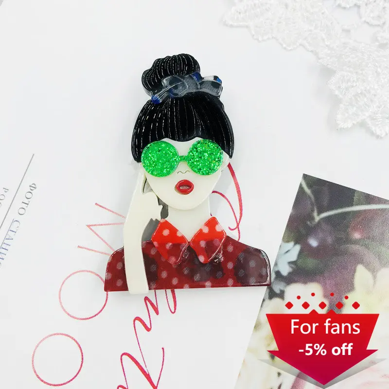 Light Luxury Brand Brooches for Women Fashion Cute Glasses Girl Ladies Acrylic Brooch Accessory Pendant Badge
Light Luxury Brand Brooches for Women Fashion Cute Glasses Girl Ladies Acrylic Brooch Accessory Pendant Badge