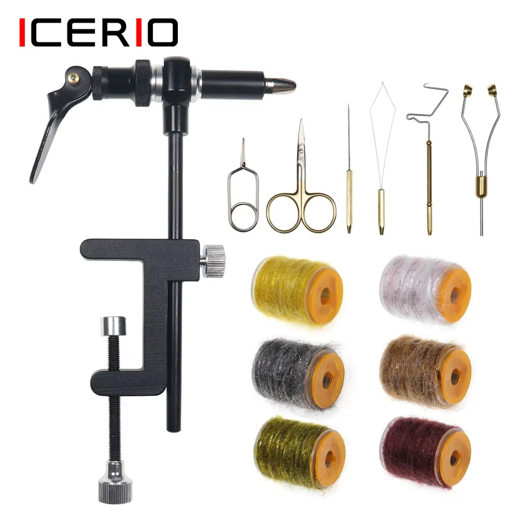 ICERIO C-Clamp Fly Tying Vise Hardened Steel Jaws Fly Tying Tool Kit- Bobbin Holder/ Threader Tying Fishing Lures Dirty Bug Yarn
ICERIO C-Clamp Fly Tying Vise Hardened Steel Jaws Fly Tying Tool Kit- Bobbin Holder/ Threader Tying Fishing Lures Dirty Bug Yarn