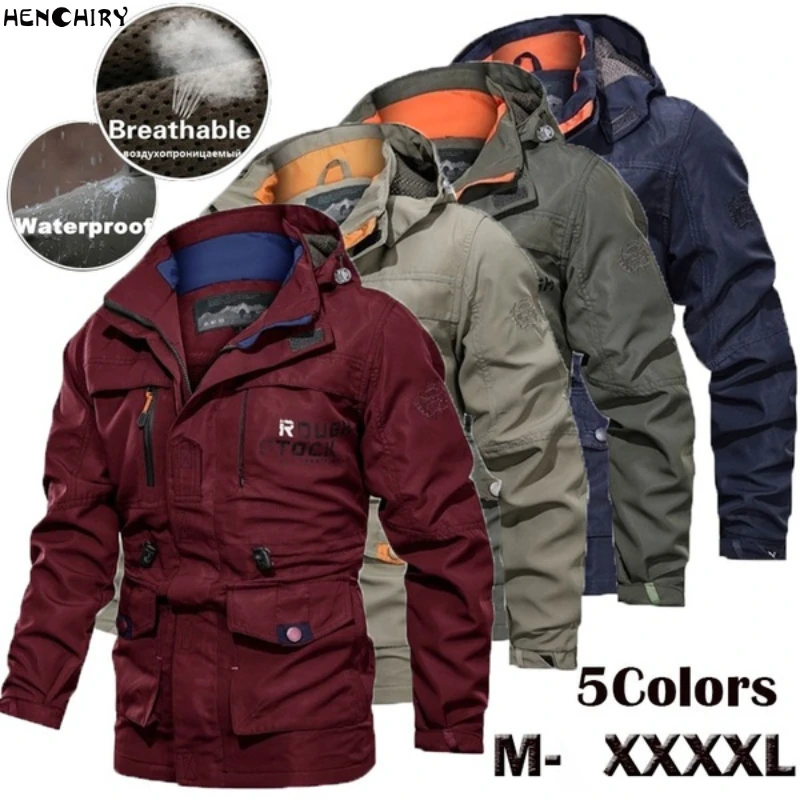 HENCHIRY Spring Men Outdoor Jacket Waterproof Hiking Coat Men Autumn Windbreaker Jacket Military Tactical Jacket Fashion Pockets
HENCHIRY Spring Men Outdoor Jacket Waterproof Hiking Coat Men Autumn Windbreaker Jacket Military Tactical Jacket Fashion Pockets